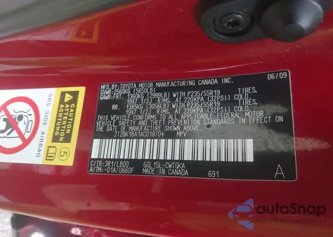 2010 Lexus Rx 350 z USA, uszkodzony, nr VIN 2T2BK1BA1AC018704